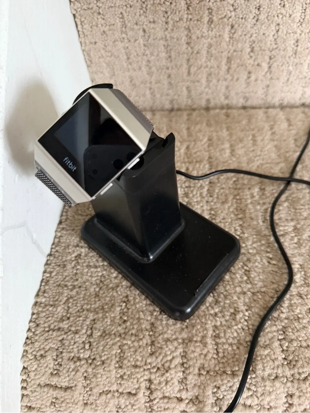 Fitbit Ionic Docking Stand in Black and Silver
